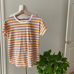 Daniels Stripe Whisper Cotton Rib Crewneck T-Shirt